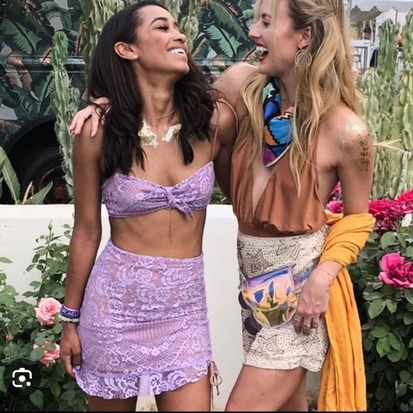 For Love and Lemons Purple Valentina Skirt M - Picture 1 of 11